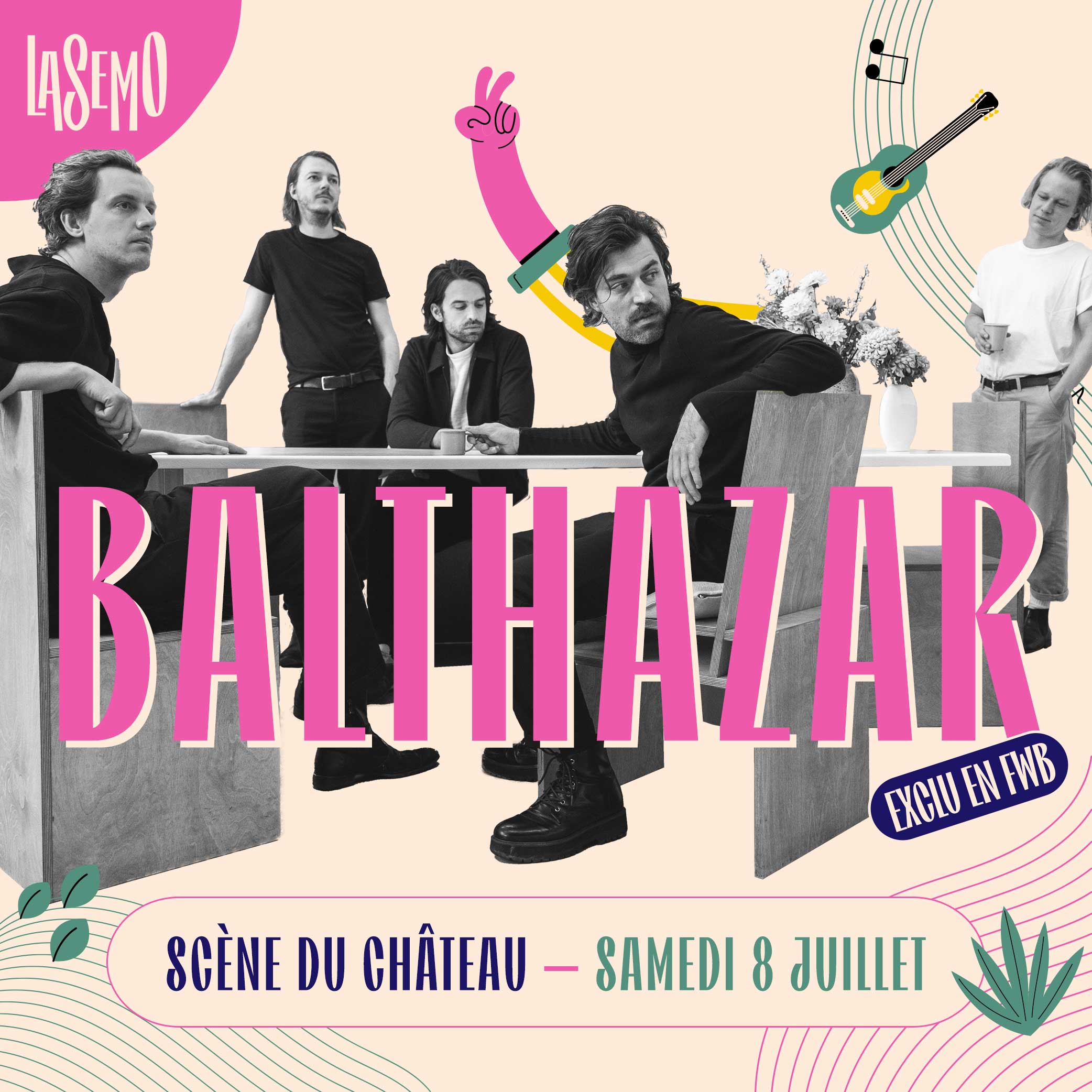 Balthazar Line-up 2023 Festival musique Lasemo Enghien